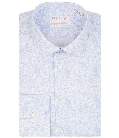 Thomas Pink Tailored Fit Spread Collar Floral Print Dress Shirt