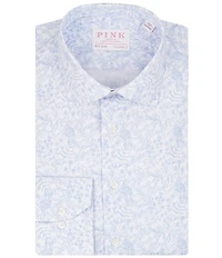 Thomas Pink Tailored Fit Spread Collar Floral Print Dress Shirt