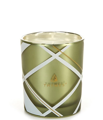 Thymes Frasier Fir Frosted Plaid Poured Candle, 6.5oz