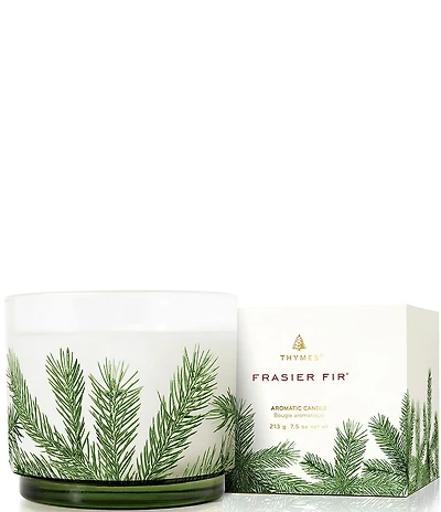 Thymes Frasier Fir Pine Needle Luminary Candle, 7.5 oz.