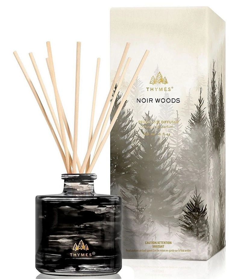 Thymes Noir Woods Petite Reed Diffuser, 4 oz