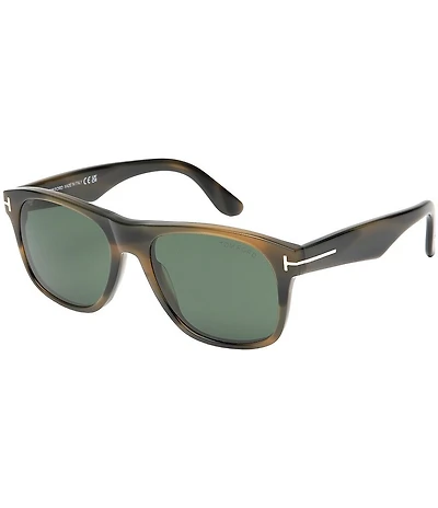 TOM FORD Men's Marlon 55mm Havana Square Sunglasses