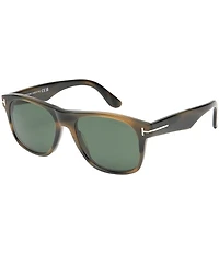 TOM FORD Men's Marlon 55mm Havana Square Sunglasses