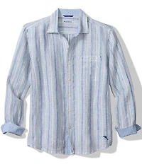 Tommy Bahama Big & Tall Blue Royale Stripe Long Sleeve Woven Shirt