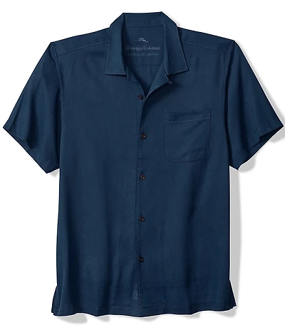 Tommy Bahama Big & Tall Harbor Luxe Short Sleeve Woven Camp Shirt