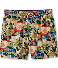 Tommy Bahama Big & Tall Naples Cabana Skies 6#double; Inseam and 7#double; Inseam Swim Trunks
