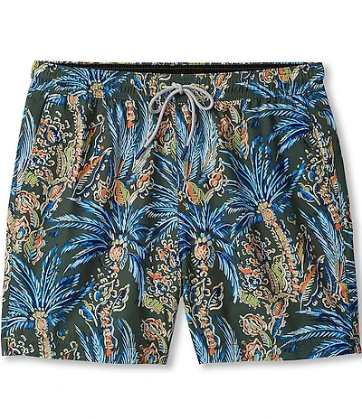 Tommy Bahama Big & Tall Naples Feira Fronds 8#double; Inseam and 9#double; Inseam Swim Trunks