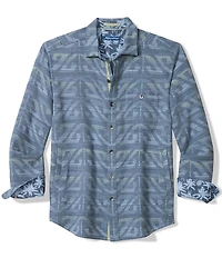 Tommy Bahama Big & Tall Ombre Blues Long Sleeve Woven Shirt