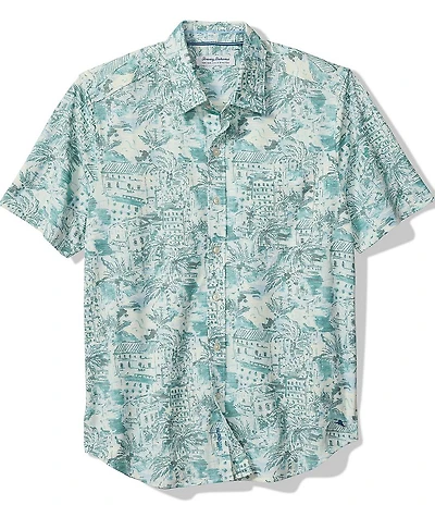 Tommy Bahama Big & Tall San Lucio Tides Villa Vista Short Sleeve Woven Shirt