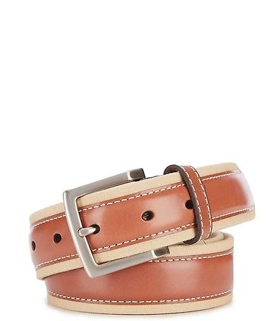 Tommy Bahama Canvas Leather Overlay Casual Belt