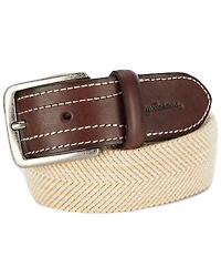 Tommy Bahama Stretch Chevron Braided Leather Trim Belt