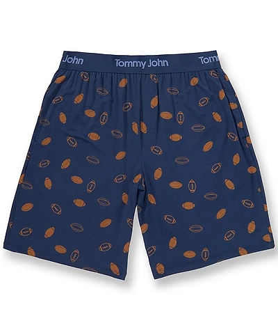 Tommy John Second Skin Football Print Sleep Shorts