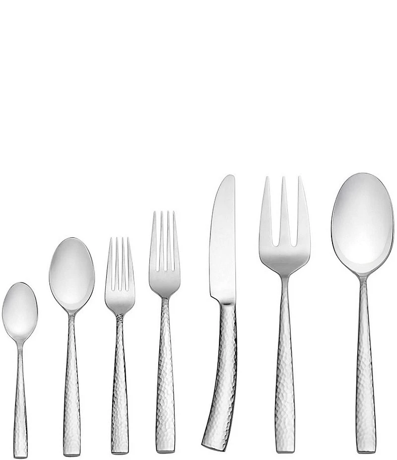 Towle Silversmiths Textured 42-Piece Stainless Steel Flatware Set