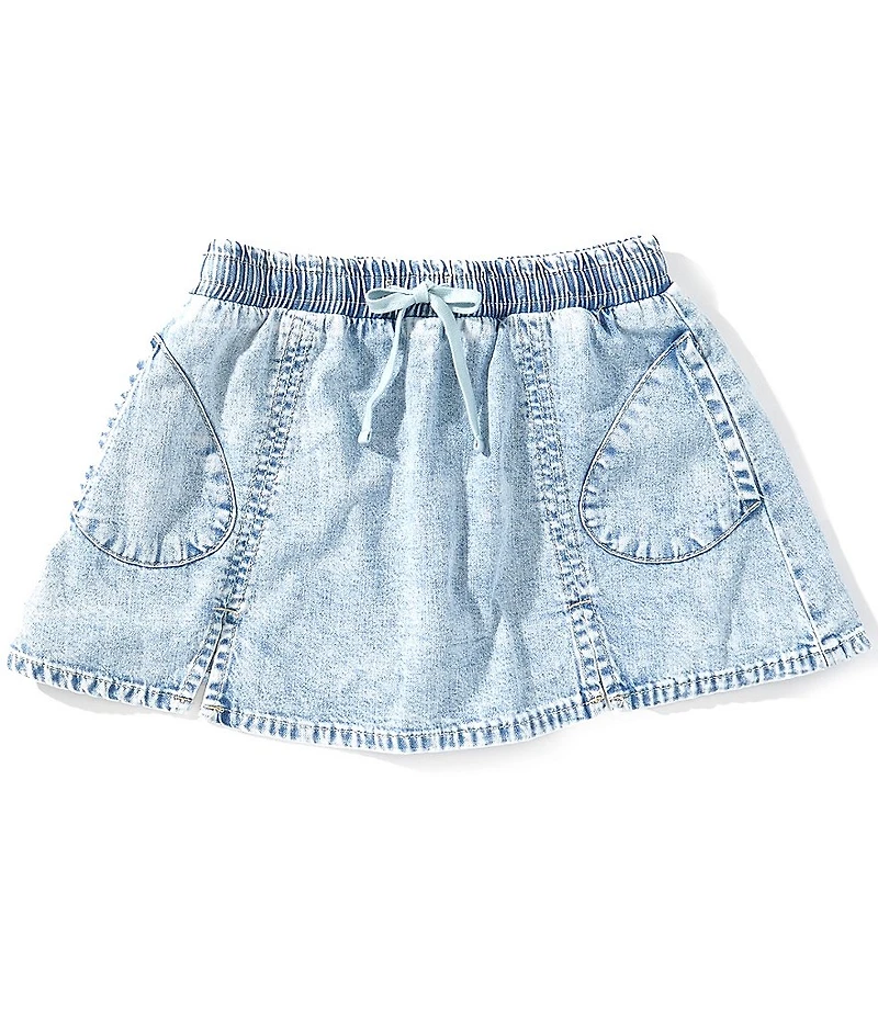 Tractr Big Girls Patch Pocket Pull On Skort
