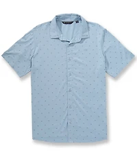 TravisMathew ComfortKnit Geo Short Sleeve Woven Shirt