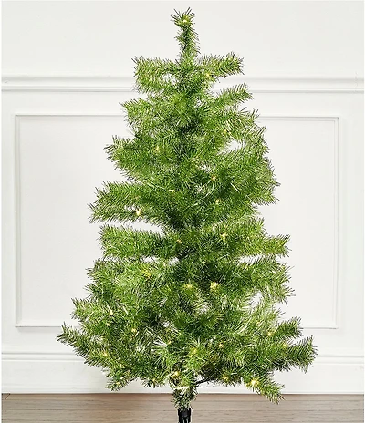 Trimsetter 4-ft. Pre-Lit Green Tinsel Christmas Tree