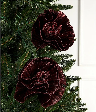 Trimsetter An Elegant Affair Collection Dark Red Flower Pick, Set Of 2