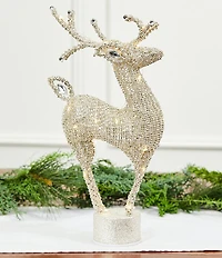 Trimsetter An Elegant Affair Collection LED Light-Up Rotating Rhinestone Deer Figurine