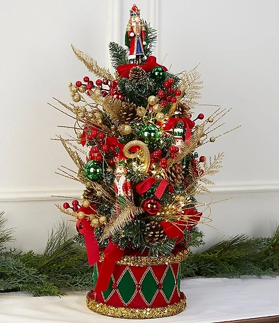 Trimsetter Christmas Magic Collection 29#double; Decorative Tree with Drum Base