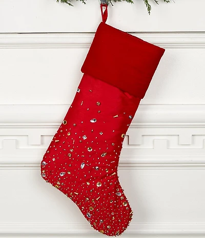 Trimsetter Christmas Magic Collection Beaded Stocking
