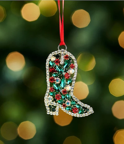 Trimsetter Feliz Navidad Collection Rhinestone Cowboy Boot Ornament