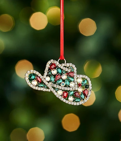 Trimsetter Feliz Navidad Collection Rhinestone Cowboy Hat Ornament