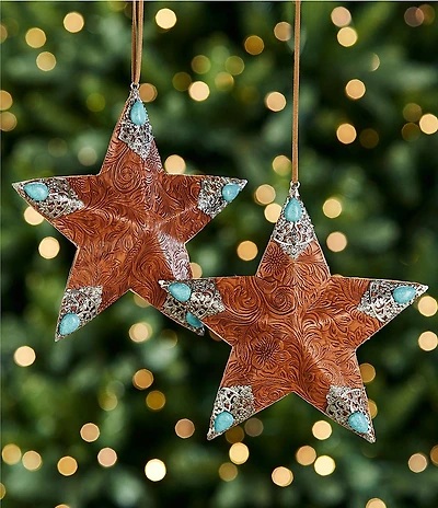 Trimsetter Feliz Navidad Collection Western Inspired Star Ornament, Set of 2
