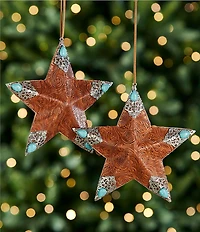 Trimsetter Feliz Navidad Collection Western Inspired Star Ornament, Set of 2