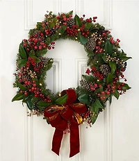 Trimsetter Grandeur Collection 30#double; Pre-Lit Decorative Wreath