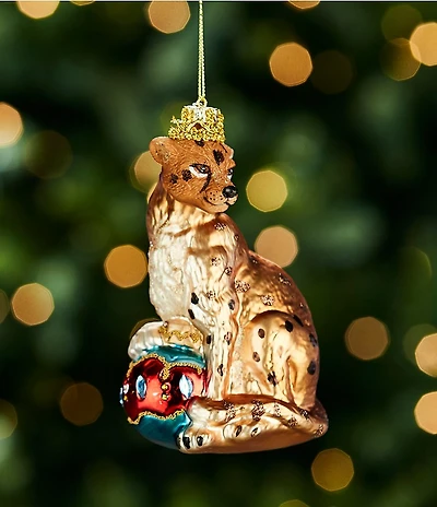 Trimsetter Grandeur Collection Leopard Glass Ornament
