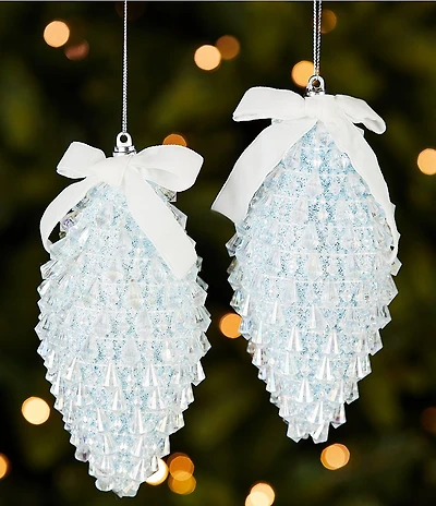 Trimsetter Luxe Lodge Beaded Drop Ornament, Set Of 2