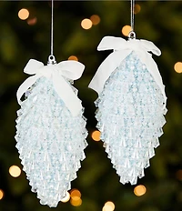Trimsetter Luxe Lodge Beaded Drop Ornament, Set Of 2