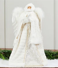 Trimsetter Luxe Lodge Faux Fur Angel Tabletop Decor