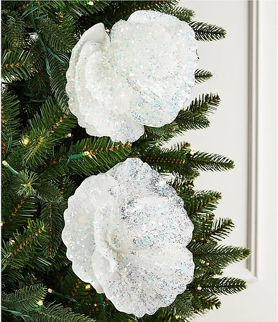 Trimsetter Luxe Lodge Collection Iridescent Flower Pick, Set Of 2