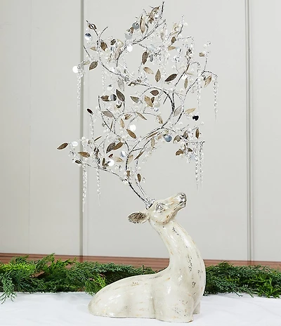 Trimsetter Luxe Lodge Collection Jeweled Antler Deer Figurine
