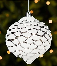 Trimsetter Luxe Lodge Collection Snowy Pine Cone Shatterproof Ornament, Set of 2