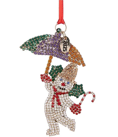 Trimsetter Mr. Bingle Collection 2025 Dated Mr. Bingle Mardi Gras Umbrella Ornament