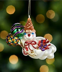 Trimsetter Mr. Bingle Collection Mr. Bingle with Balloons Glass Ornament