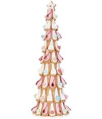 Trimsetter Santa Claus Lane Collection Gingerbread Frosted Ribbon Button Tree Sitter