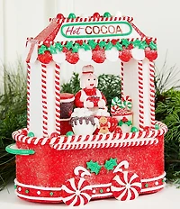 Trimsetter Santa Claus Lane Collection Mrs. Claus Gingerbread Cocoa Cart Tabletop Figurine