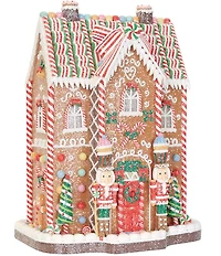 Trimsetter Santa Claus Lane Collection Ribbon Candy Nutcracker Gingerbread House