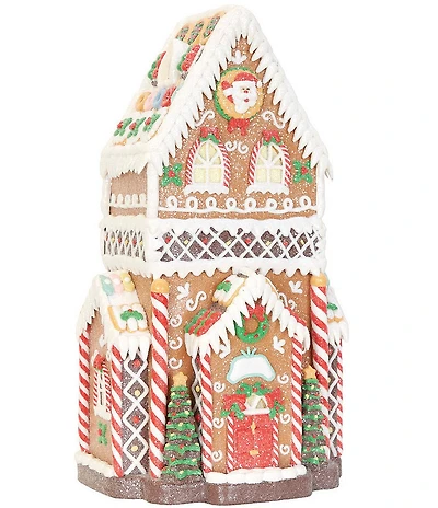 Trimsetter Santa Claus Lane Collection Tall Frosted Gingerbread House