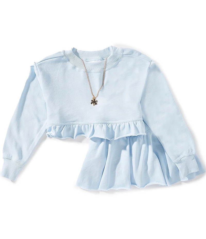 Tween Diva Big Girls Long-Sleeve French Terry Sweatshirt & Matching Skort Set