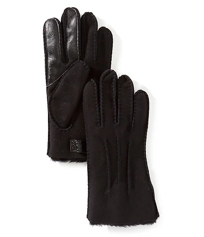 UGG Men's Contrast Sheepskin Tech Gloves