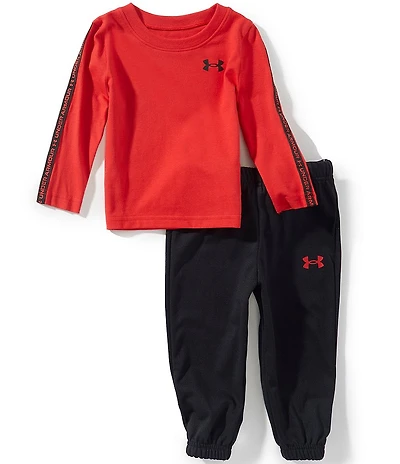 Under Armour Baby Boys Long Logo Tape Sleeve Tee & Jogger Pants Set