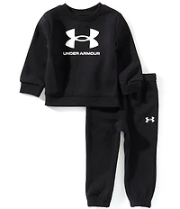 Under Armour Baby Boys Long-Sleeve Big Logo Fleece Sweatshirt & Matching Jogger Pants Set