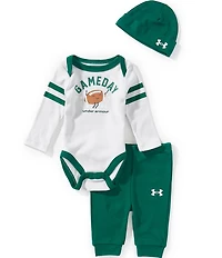 Under Armour Baby Boys Long Sleeve Football Bodysuit, Hat & Joggers 3-Piece Set