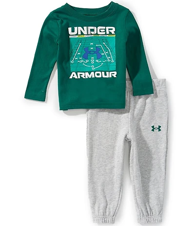 Under Armour Baby Boys Long Sleeve Make A Play Tee & Jogger Pants Set