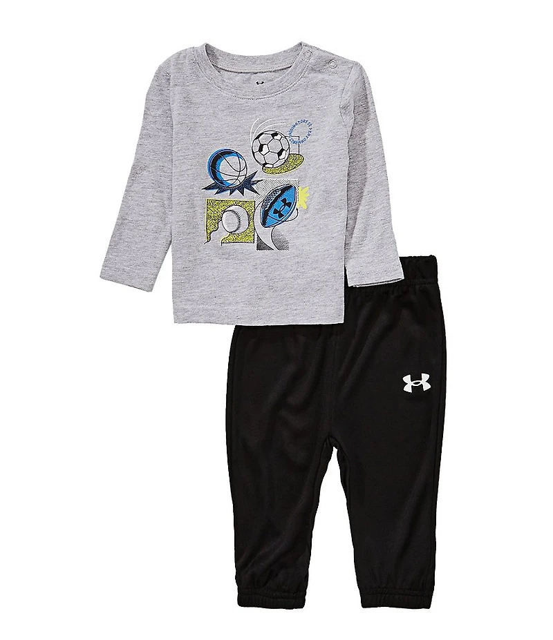 Under Armour Baby Boys Long Sleeve Multi-Sport Jersey T-Shirt & Speed Tech Jogger Pants Set