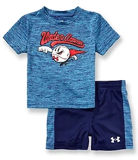 Under Armour Baby Boys Short Sleeve Tech Super Baseball Tee & Shorts 2-Piece Set